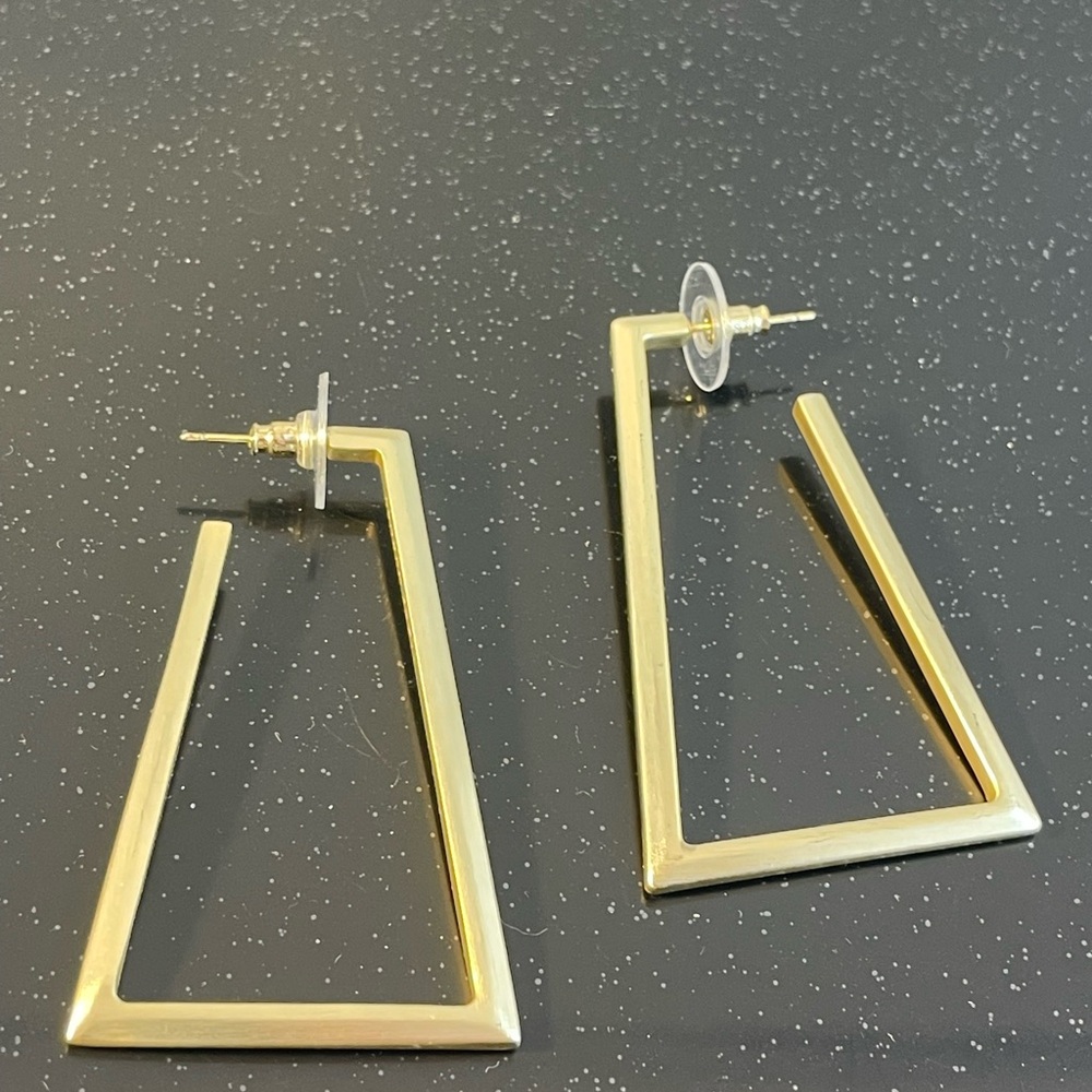 Retired Kendra Scott Gold Angular Earrings